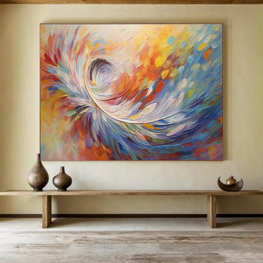 Exquisite Original Massive Textured Hand - Painted Abstract Wall Art for Aesthetic Perfection DKH870