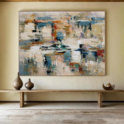 Colorful Abstract Impasto - Lively Living Room Centerpiece DLZ012