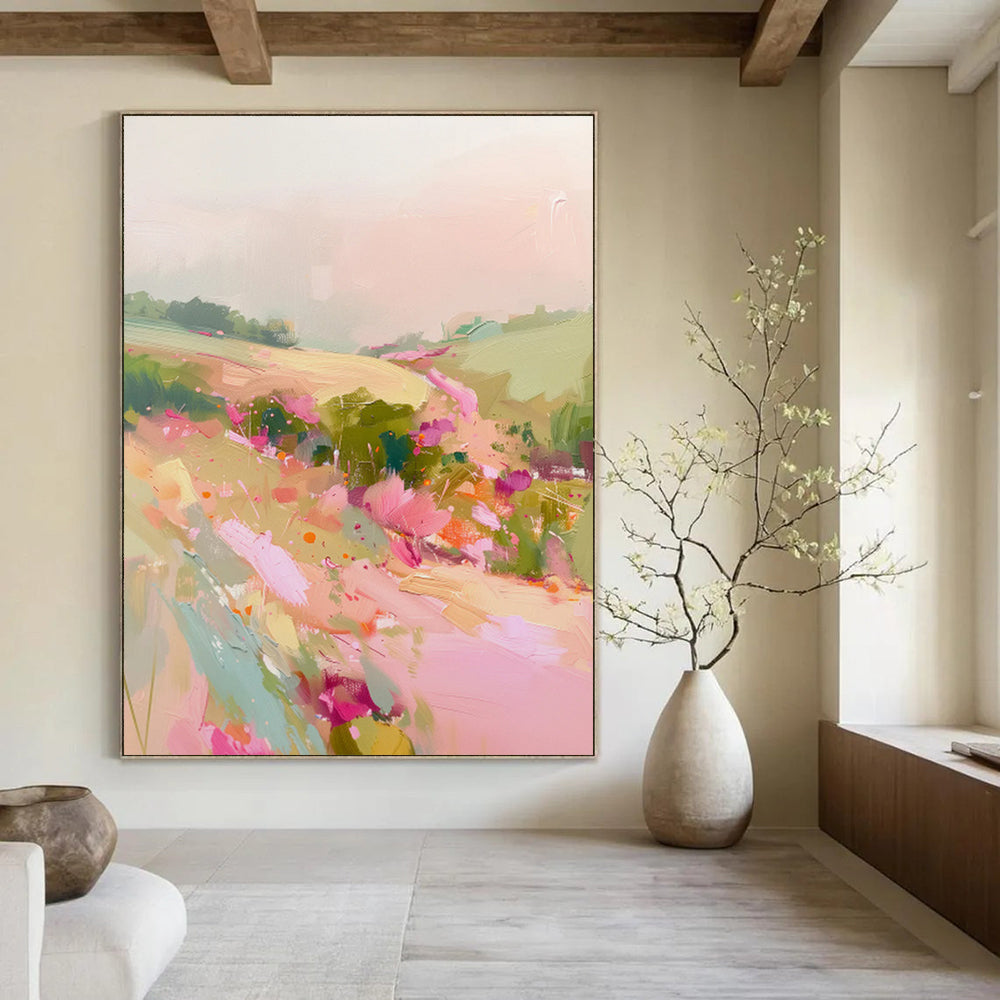 Luminous & Radiant Hand-Painted Custom Abstract Painting for Living Room & Office LargeART2012