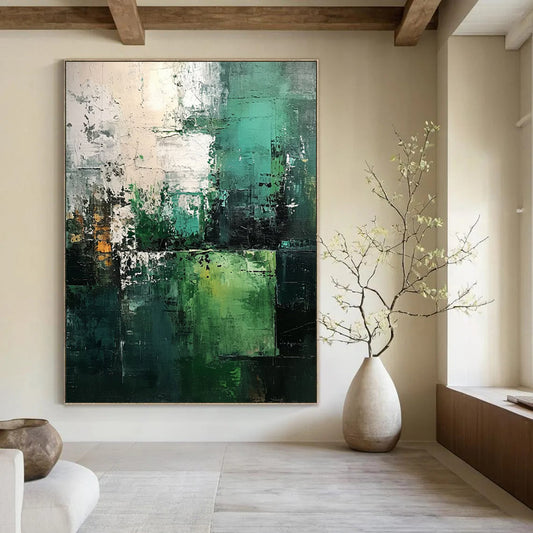 Giant - Scale Hand - Painted Textured Custom Abstract Canvas for Living Room and Bar DTP031