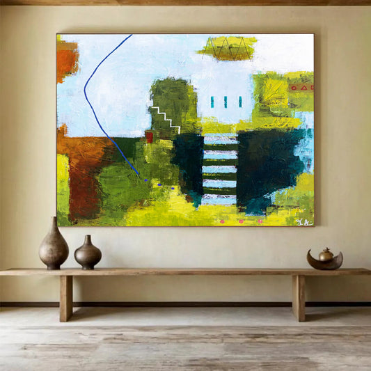 Colossal Hand - Painted Abstract Wall Mural for Office & Living Room DKH561