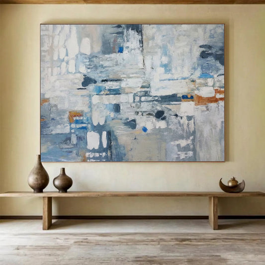 Cool Tones Abstract Cityscape - Modern Office Edge DLZ018