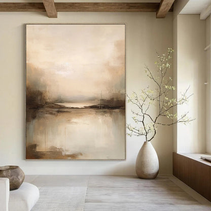 Elegantly Grand Hand - Painted Textured Abstract Art for Reception Area & Lobby DKH1253