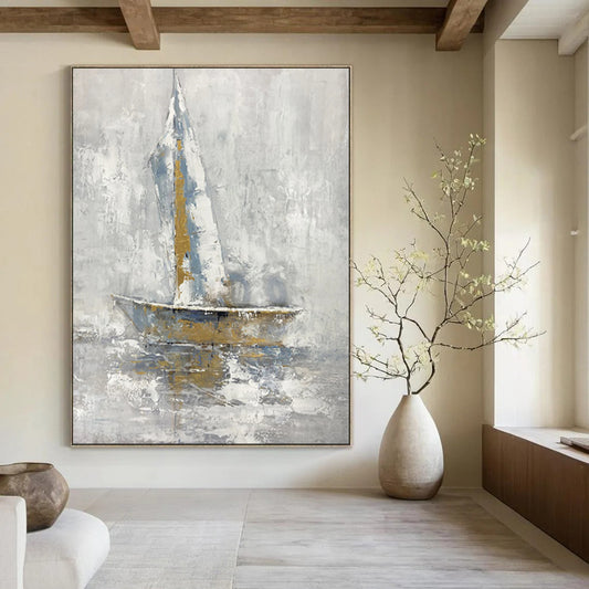 Graceful & Elegant Hand-Painted Bespoke Abstract Painting for Dining Room & Hallway LargeART1957