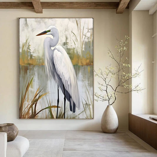 Hand-Painted Large-Scale Textured Abstract Wall Art for Dining Room & Entryway LargeART2127