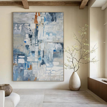 Super - Sized - Format Hand - Painted Textured Custom Abstract Painting for Bedroom and Hallway DTP028
