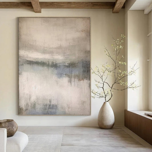 Vertical Hand - Painted Textured Custom Abstract Creation for Living Room and Office DKH1667