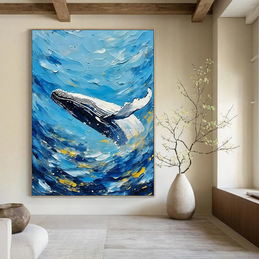 Massive-Sized Hand-Painted Abstract Artwork for Dining Room & Hotel Lobby LargeART2282