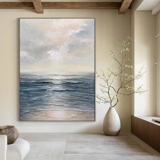 Large-Scale Textured Abstract Wall Art for Living Room & Nursery LargeART2101