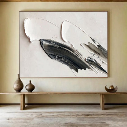 Modern Large Abstract Mural with Sleek Textured Layers for Office & Hallway DKH908