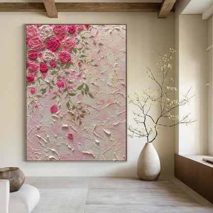 Serene & Monochromatic Hand-Painted Custom Abstract Painting for Bedroom & Entryway LargeART1985