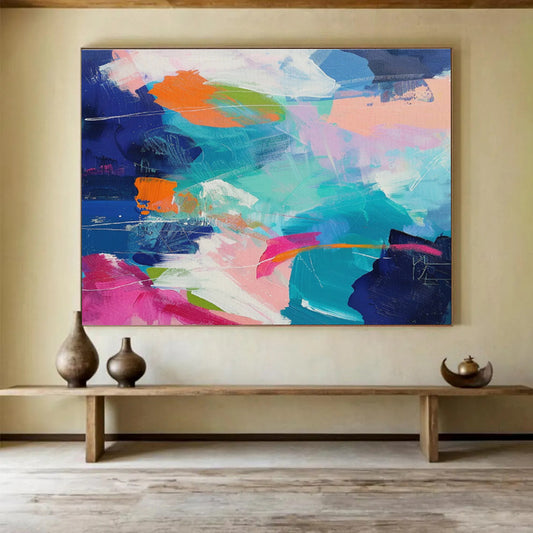 Oversized Textured Abstract Wall Art for Bedroom & Entryway DKH489