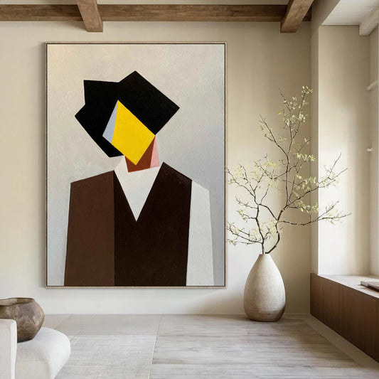 Art Deco Textured Abstract Wall Art for Dining Room & Lobby LargeART2076