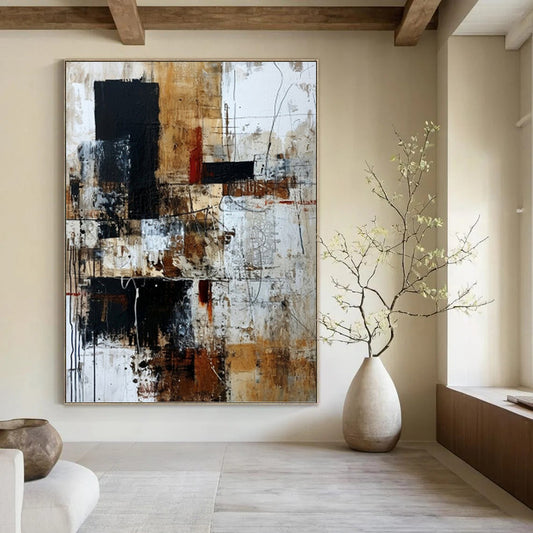 Inspiring Hand - Painted Textured Abstract for Office & Living Room DKH1330