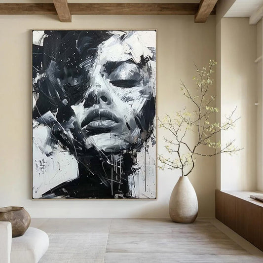 Hand-Painted Large-Scale Textured Abstract Wall Art for Office & Loft LargeART2139