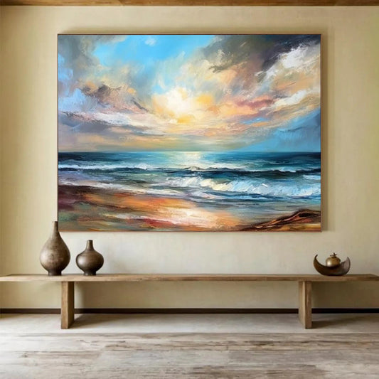 Stunning Giant - Sized Abstract Painting for Living Room & Hotel LargeART1607
