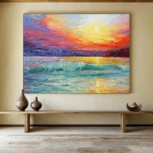 Trend - Defining Original Immense Textured Hand - Crafted Abstract Painting for Fashionable Interiors DKH859