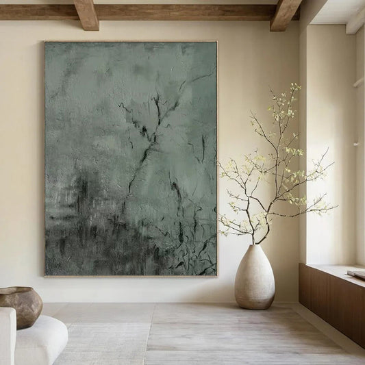Monumental Hand - Painted Textured Abstract for Study & Conservatory DKH1205