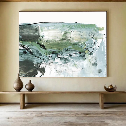 Abstract Green Fusion - Large Eclectic Office Accent DLZ139