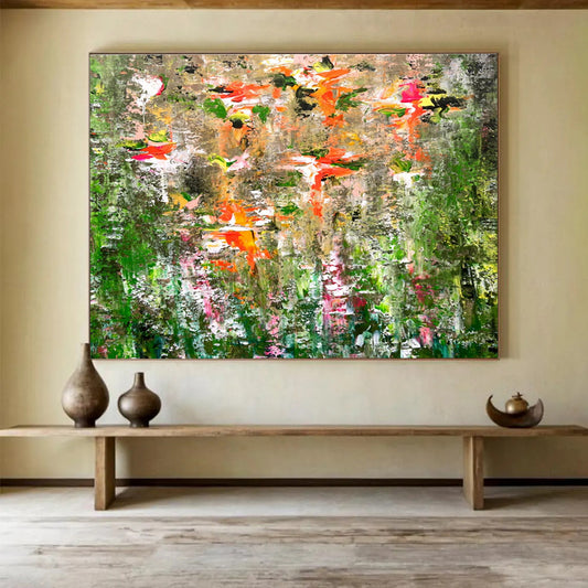 Elegant Large Abstract Wall Art with Graceful Textured Curves for Office & Living Room DKH922