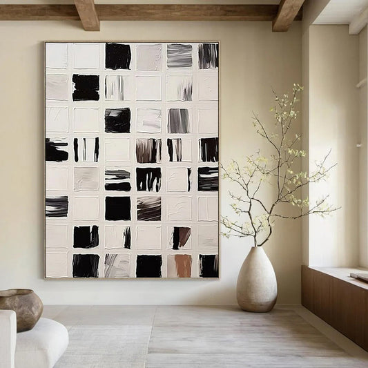 Artfully Curated Hand - Crafted Textured Canvas Art for Bedroom & Bar DKH1133