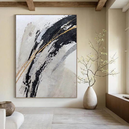 Hand-Painted Large Abstract Creations: Textured Styles for Bar & Hotel DTP249