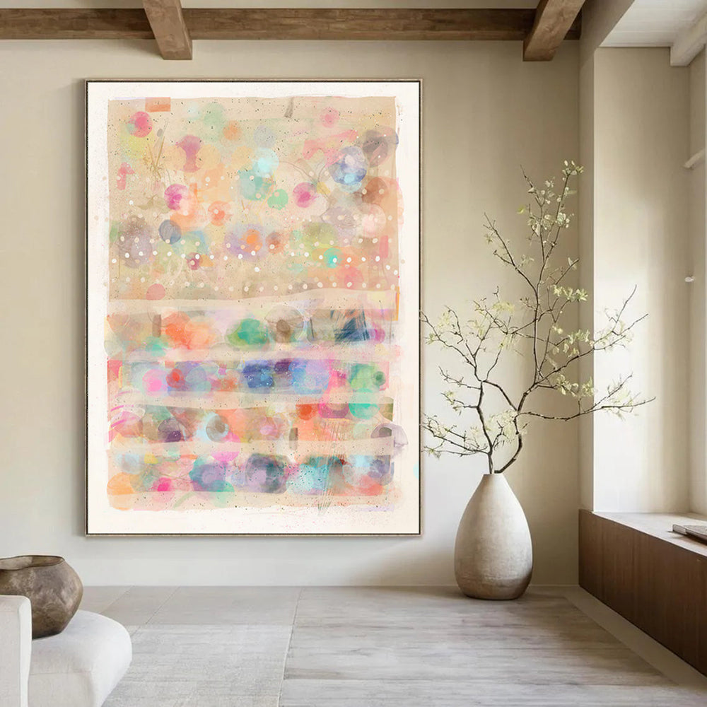 Hand-Painted Bespoke Abstract Canvas for Bedroom & Hotel LargeART1827