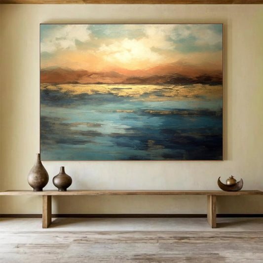 Sunset Over Golden Waters - Romantic Dining Room Glow DLZ055