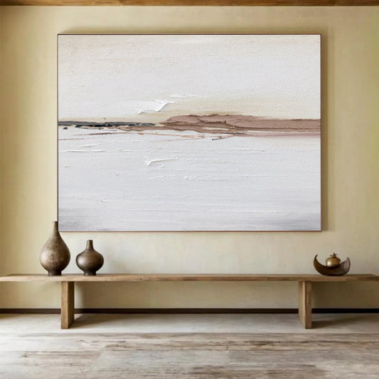 Graceful Large Abstract Mural with Flowing Textured Lines for Hallway & Entryway DKH913