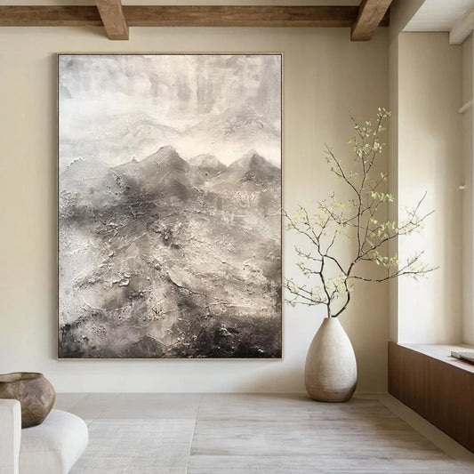 Large Custom Abstract Paintings: Handmade Textures for Dining Room & Entryway DTP256