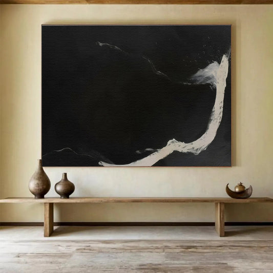 Large - Sized Hand - Painted Textured Abstract Art for Bar & Entryway DKH591
