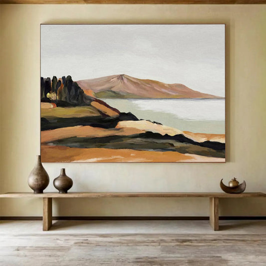 Large - Sized Hand - Painted Textured Abstract Painting for Space Accentuation DKH729