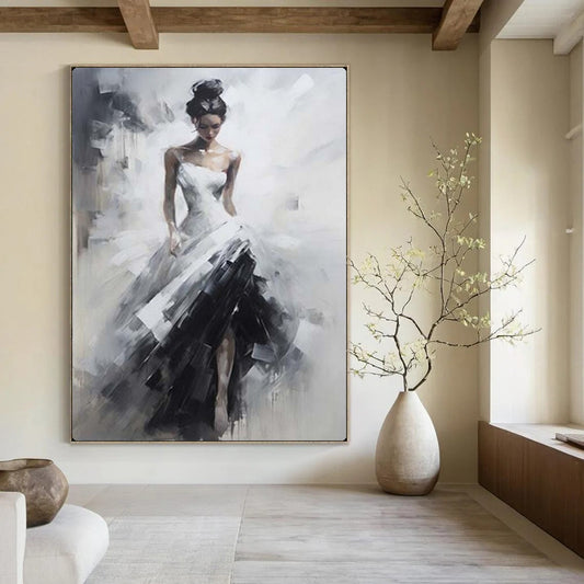 Hand-Painted Large-Scale Textured Abstract Wall Art for Living Room & Foyer LargeART2133