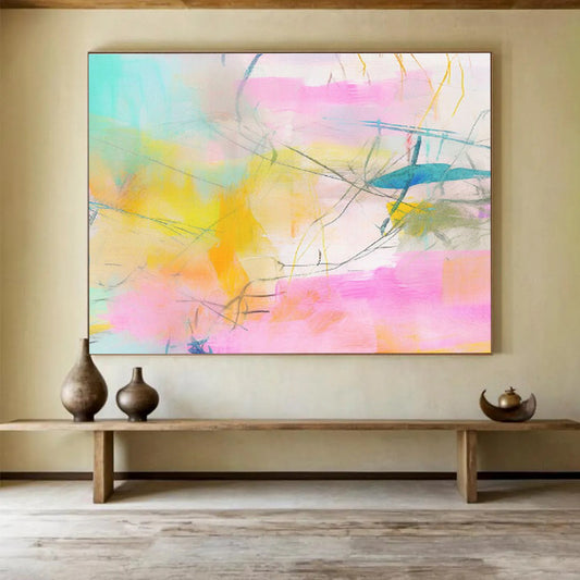 Striking Textured Abstract Artwork for Entryway & Bedroom DKH501