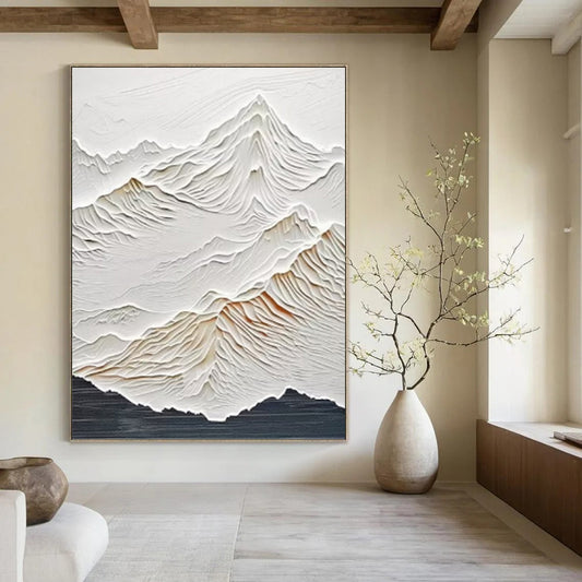 Hand - Rendered Custom Textured Abstract Artwork for Living Room & Dining Room DKH0985