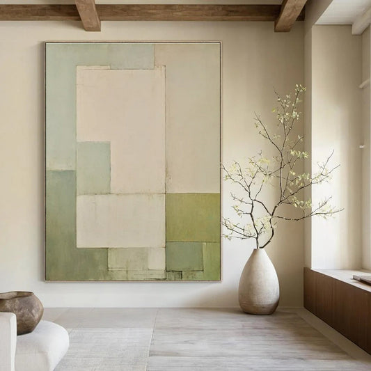 Large-Scale Custom Hand-Painted Abstract Canvas for Bedroom & Hotel Executive Lounges LargeART1444