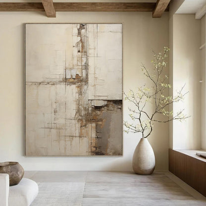 Dynamic Hand - Painted Textured Abstract Painting for Living Room & Office DKH1319