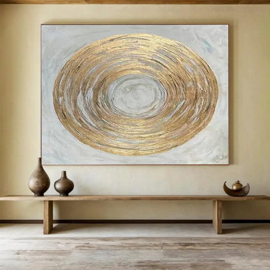 Gold Ring Abstract - Minimalist Home Statement DLZ109