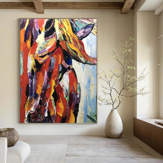 Luxurious Hand - Painted Textured Abstract Art for Hotel & Entryway DKH1272