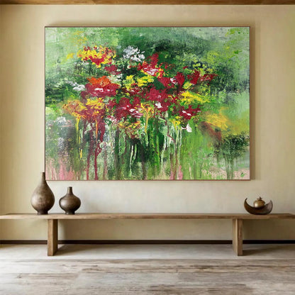 Custom - Designed Giant Abstract Canvas for Entryway DKH008