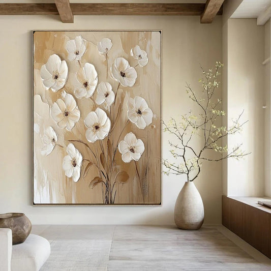 Artisan-Made Large-Scale Textured Canvas for Office & Hotel LargeART2155