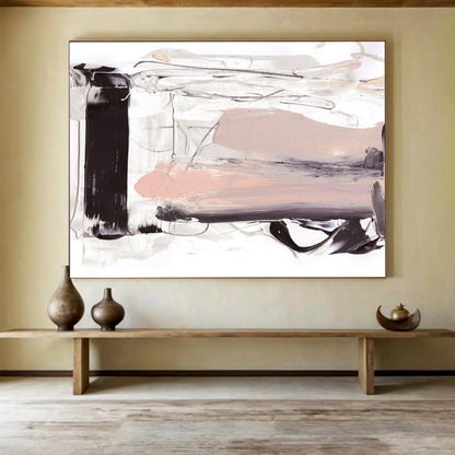 Minimalist Pink - White Abstract: Ideal for Minimalist - Style Spaces DLZ143