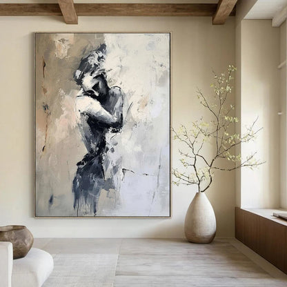 Custom Hand-Painted Abstract Mural for Office & Hotel LargeART1832