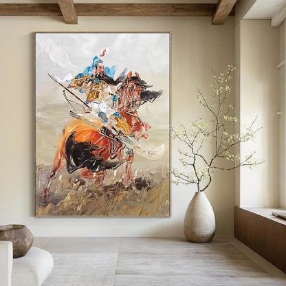 Immense Vertical Hand - Painted Textured Custom Abstract Rhapsody for Office and Hallway DKH1590