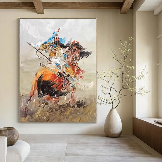 Immense Vertical Hand - Painted Textured Custom Abstract Rhapsody for Office and Hallway DKH1590