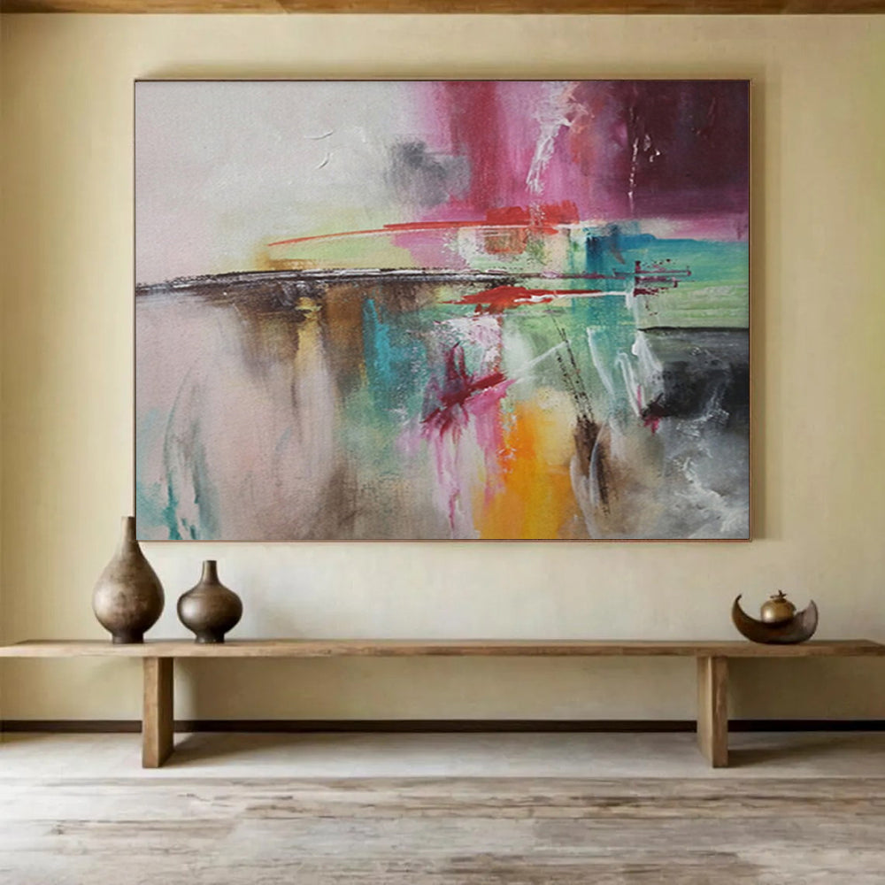 Grand - Sized Tailored Abstract Painting for Hotel Lobby DKH006