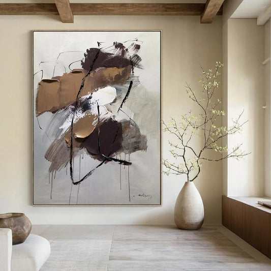 Vibrant Festival Textured Abstract Wall Art for Living Room & Party Space LargeART2084