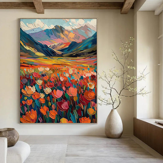 Elevated - Reach Vertical Hand - Painted Custom Abstract Overture (with Sand Textures) for Hallway and Entryway DKH1597