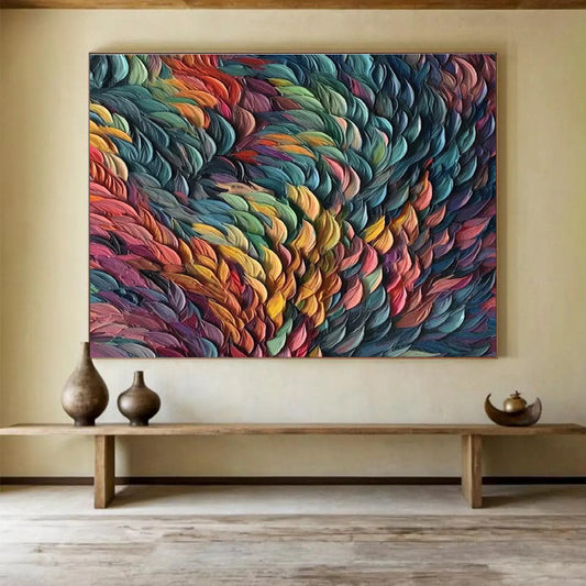 Distinguished Original Grand Textured Hand - Applied Abstract Canvas for Focal Statements DKH857