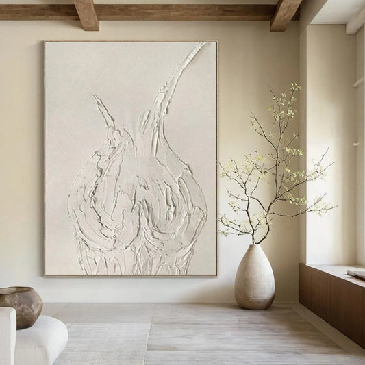 Oversized Custom Textured Hand - Painted Abstract Mural for Hallway & Entryway DKH0990